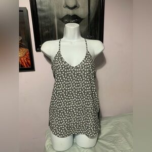 lululemon athletica Breezy Singlet Tank Gray and White Geometric